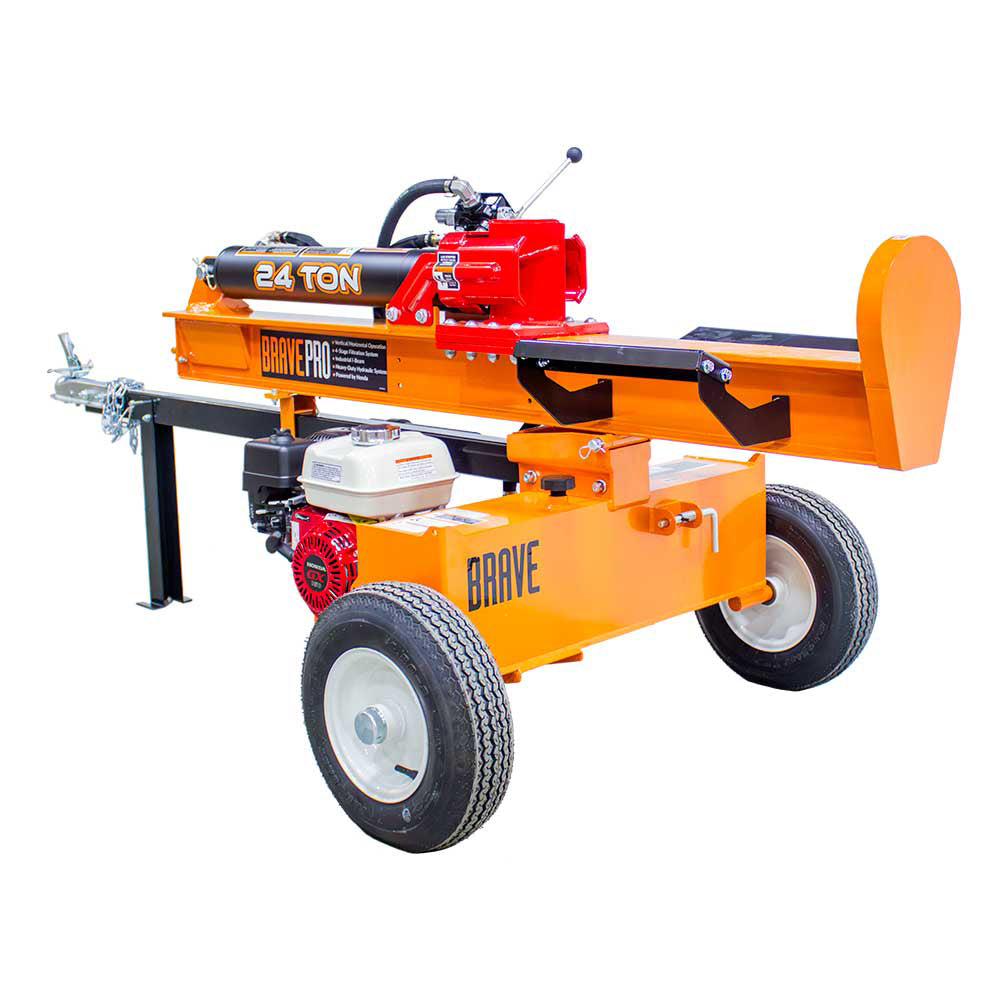 Brave 24 Ton Horizontal / Vertical Log Splitter Commercial Honda GX160 (VH1724GX)