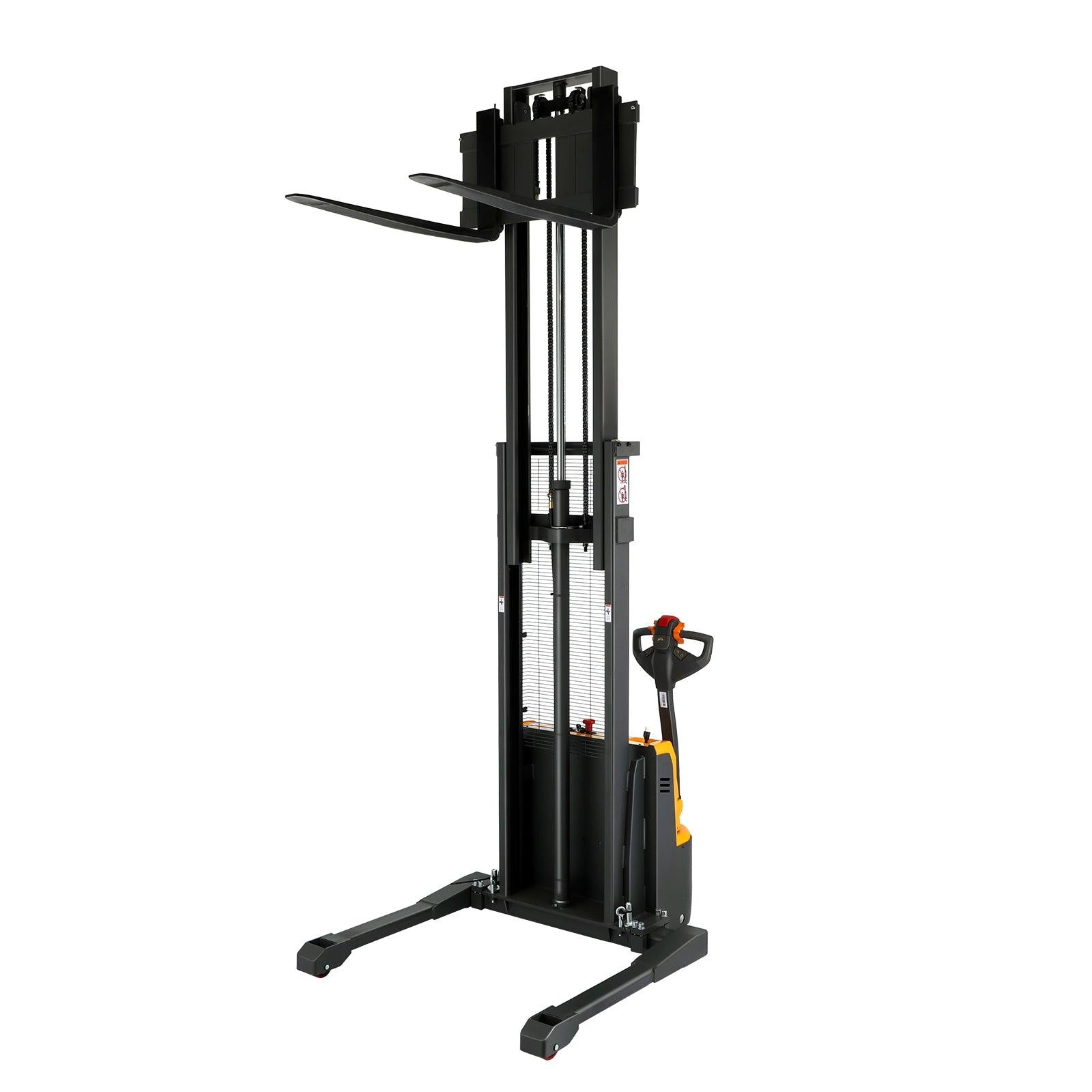 ApolloLift | Powered Forklift Full Electric Walkie Stacker 2200lbs Cap. Straddle Legs. 98" Lifting A-3036
