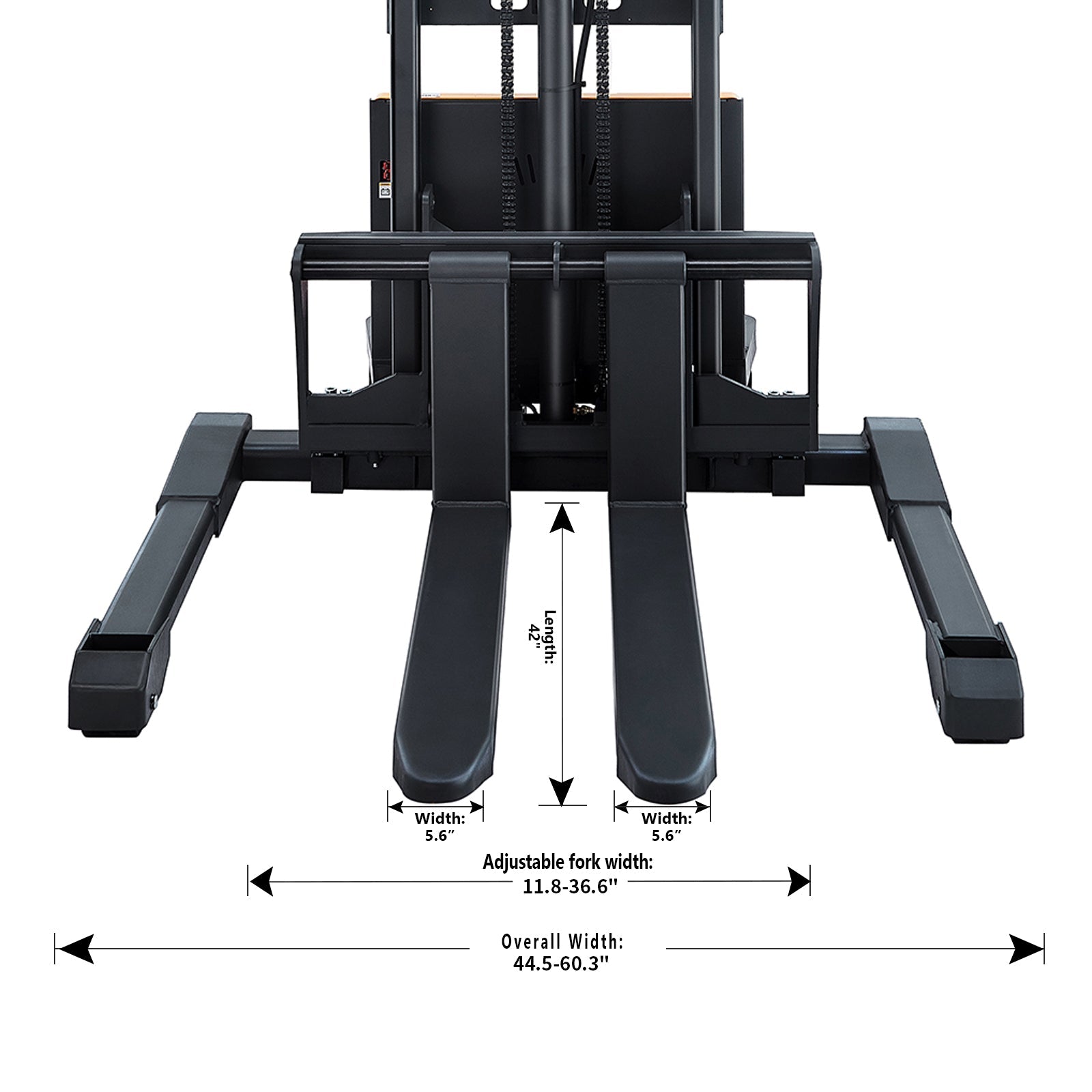 ApolloLift | Power Lift Straddle Stacker 3300Lbs 118"Lifting