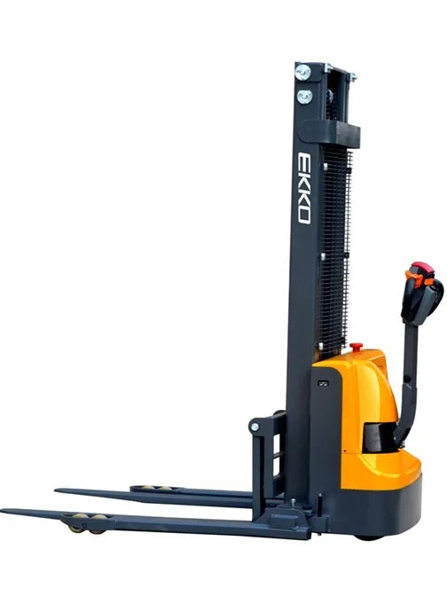 EKKO EB12EA Full Powered Straddle Stacker 3000 lb Cap., 145.67" Height