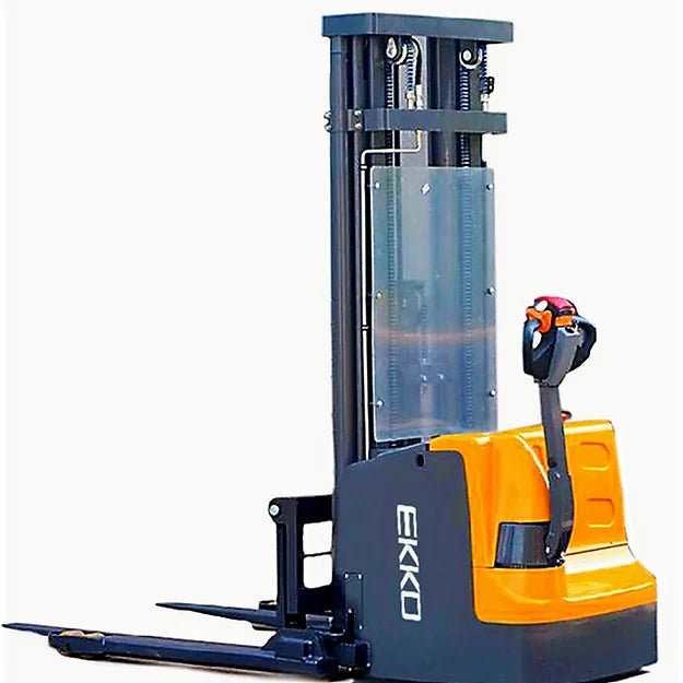 EKKO EB18E Full Powered Straddle Stacker 4000 lb Cap., 138" Height