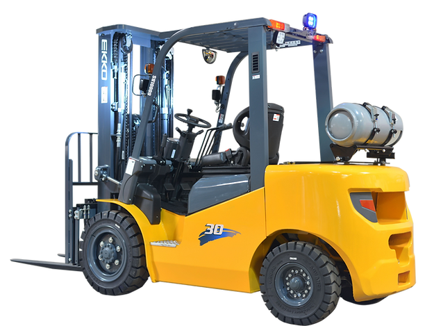 EKKO EK30LP Pneumatic Forklift (LPG) 6000 lbs cap, 189" Lift Height