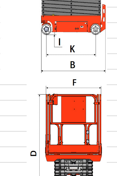 EKKO ES100E Aerial Work Platform Lift Height 32.8' (394'')