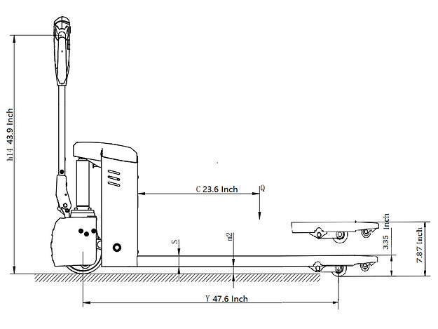 EP15JLI Full Electric Pallet Jack 3300 lb Capacity W/ PinPad