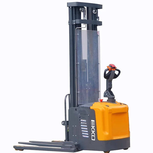 EKKO EB16EA Full Powered Straddle Stacker 4400 lb Cap., 216" Height