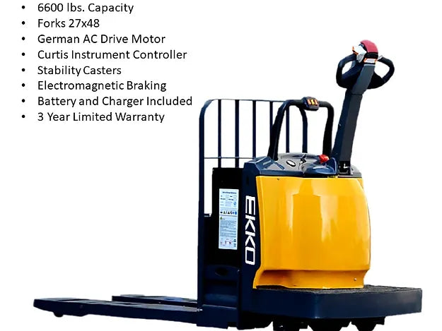 EKKO EP30A Rider Pallet Jack 6600lbs. Capacity