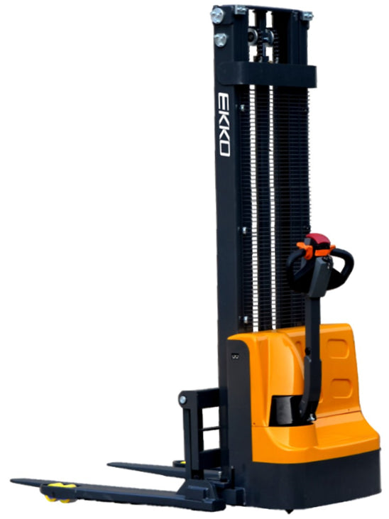 EKKO EB12E Full Powered Straddle Stacker 2640lbs. Cap., 119.4" Height