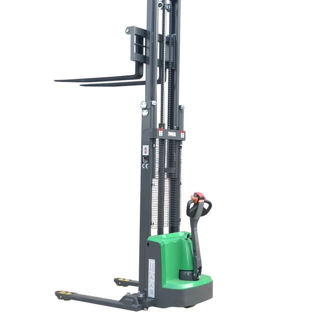 EKKO EB13E-145Li Full Powered Straddle Stacker 2800 lb Cap., 145" Height