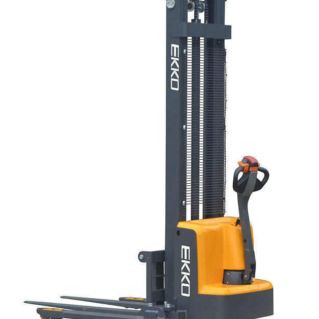 EKKO EB13E-138 Full Powered Straddle Stacker 2800 lb Cap., 138" Height