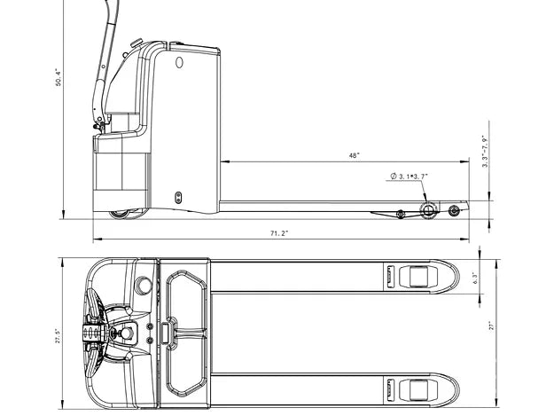 EKKO EP20LI Lithium Iron Phosphate Pallet Jack 4400 lb Capacity