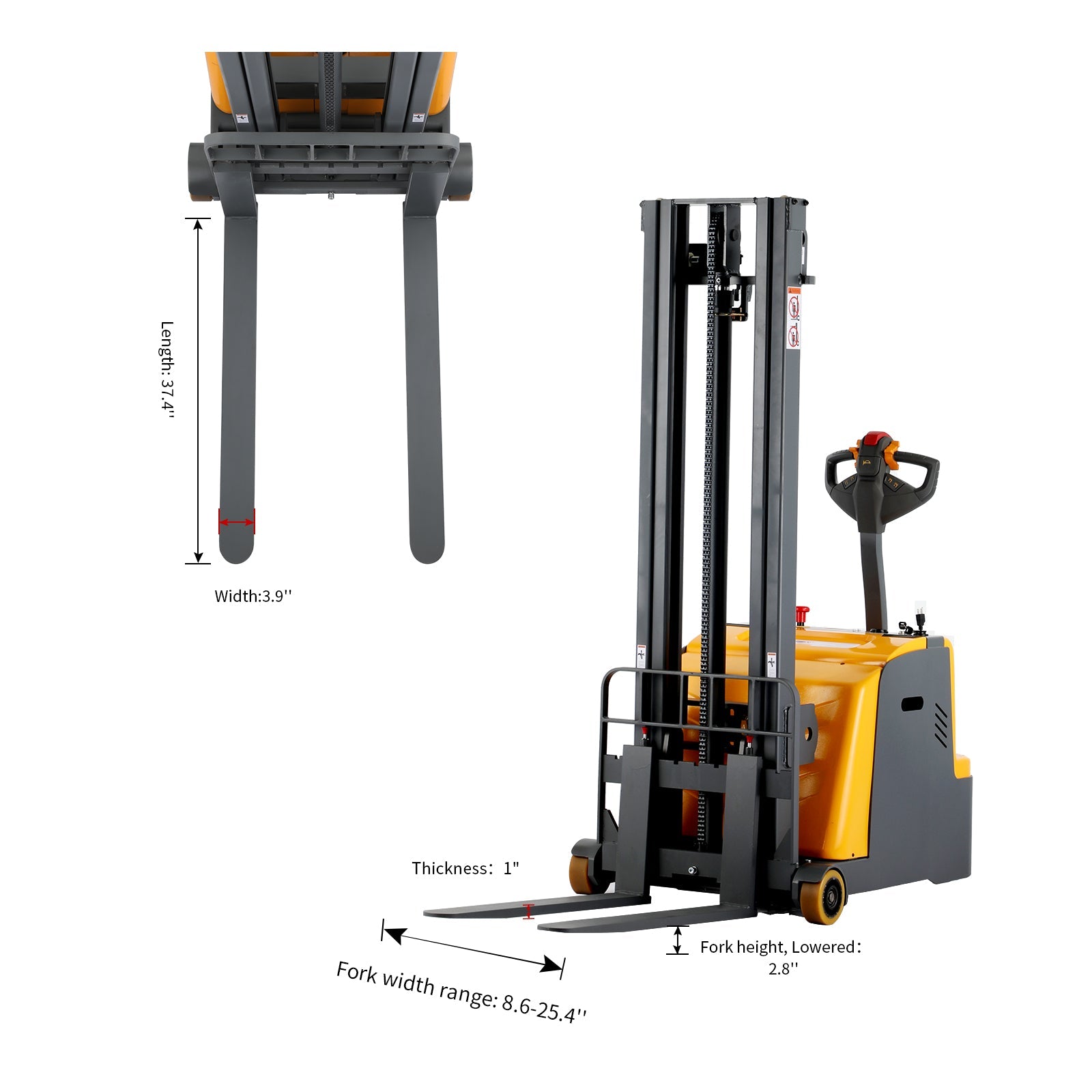 ApolloLift | Counterbalanced Electric Stacker 1200lbs 118" High