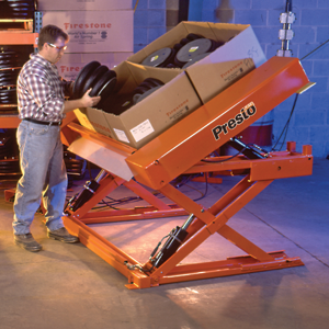 Presto Lifts XZT50 Series Floor Level Lift & Tilt Tables, 2000lb/4000lb Cap