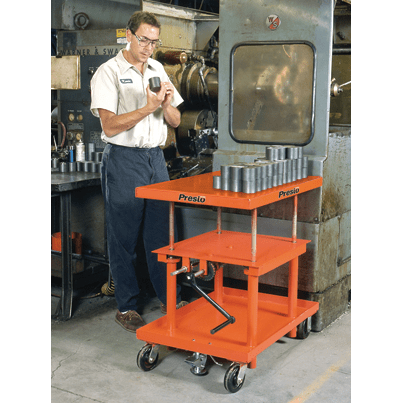 Presto Lifts P Series Mechanical/Hand Crank Post Lift Tables, 2000lb Cap, 42" Lift - P2436