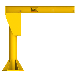 All Lift Cranes H-Series Heavy Duty Floor Mounted Jib Crane, ½ Ton Capacity, 10 - 20 HUB