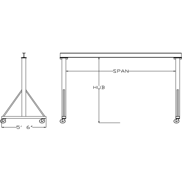 All Lift Cranes - FG SERIES - 1 Ton Capacity Fixed Height Gantry Crane