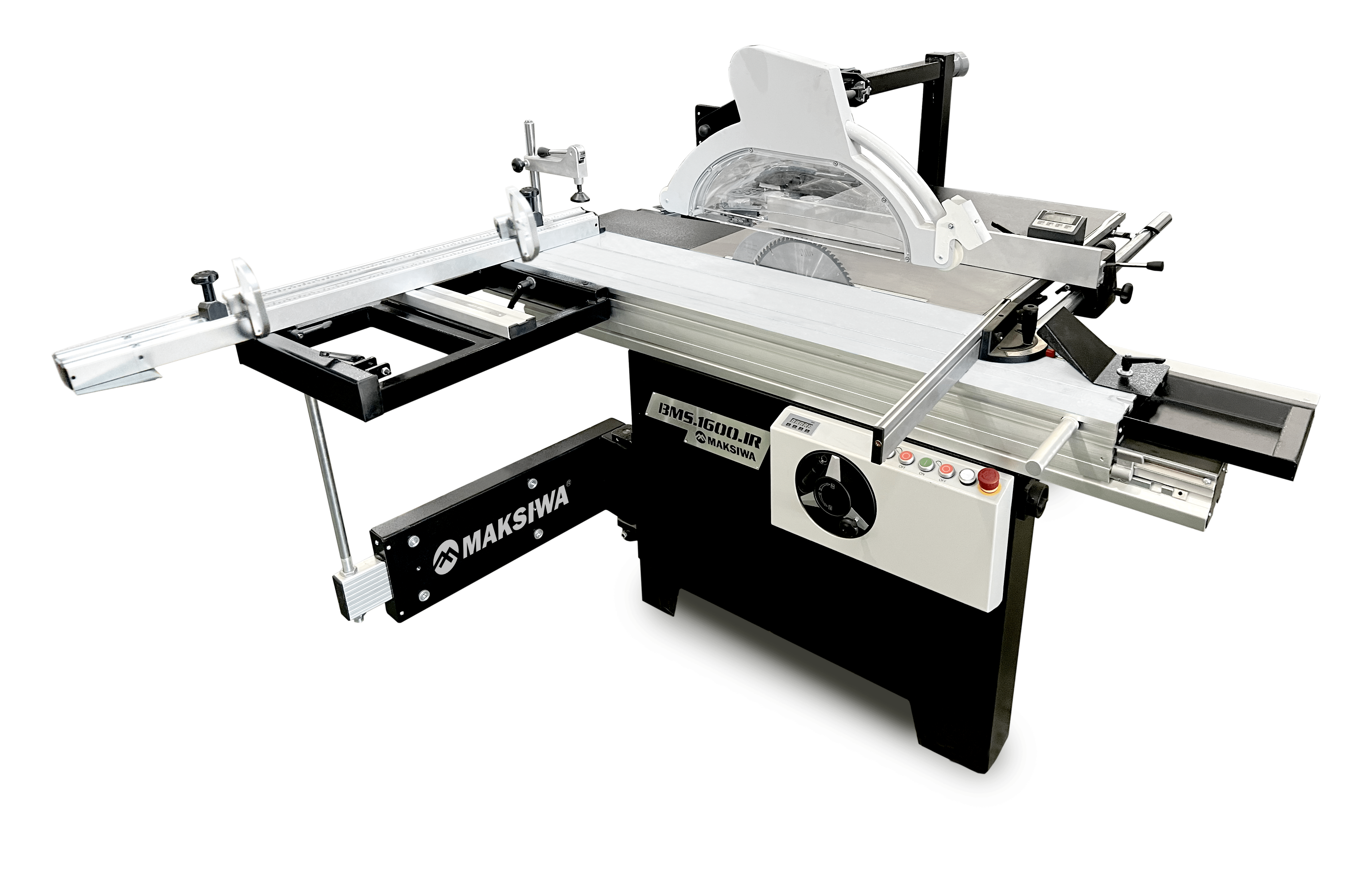 Maksiwa Sliding Panel Table Saw, Single Phase, Power and Precision with a Small Footprint - BMS.1600.IR
