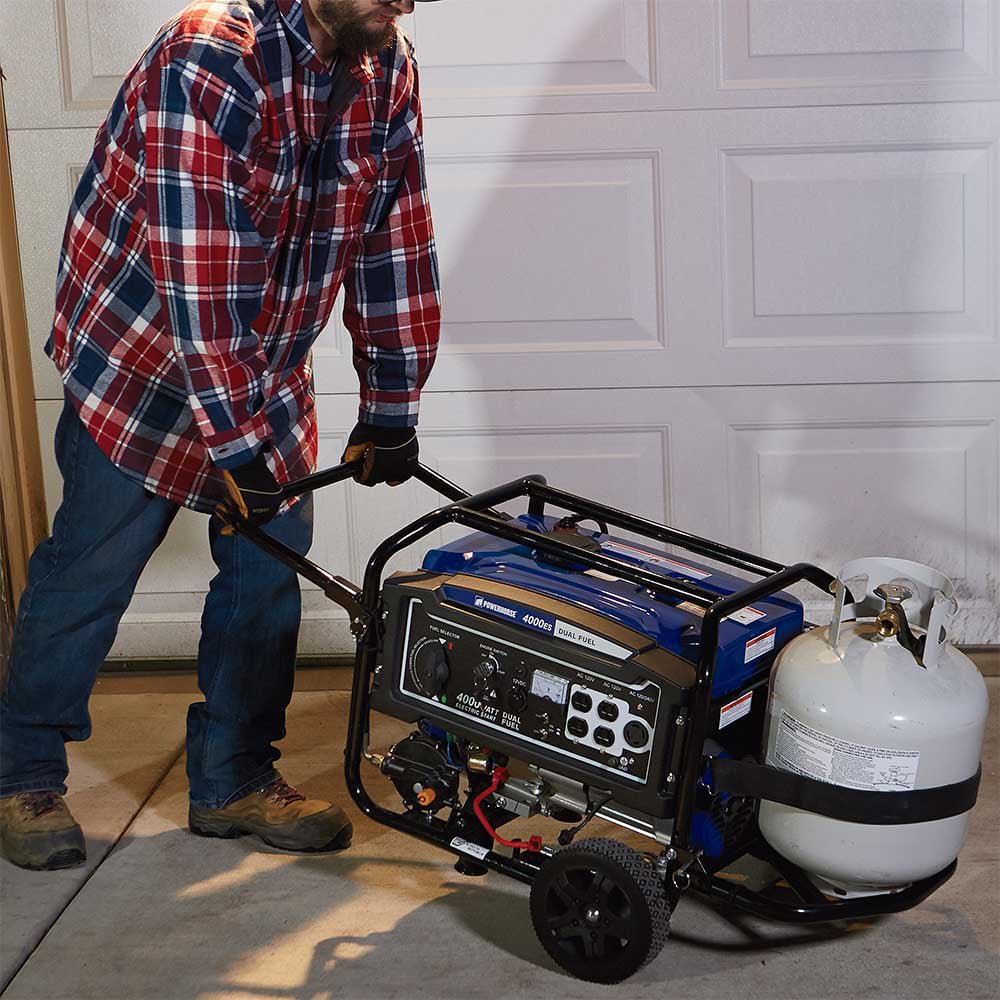 Powerhorse Dual Fuel Generator | 4,000 Surge Watt | Electric Start | 750134