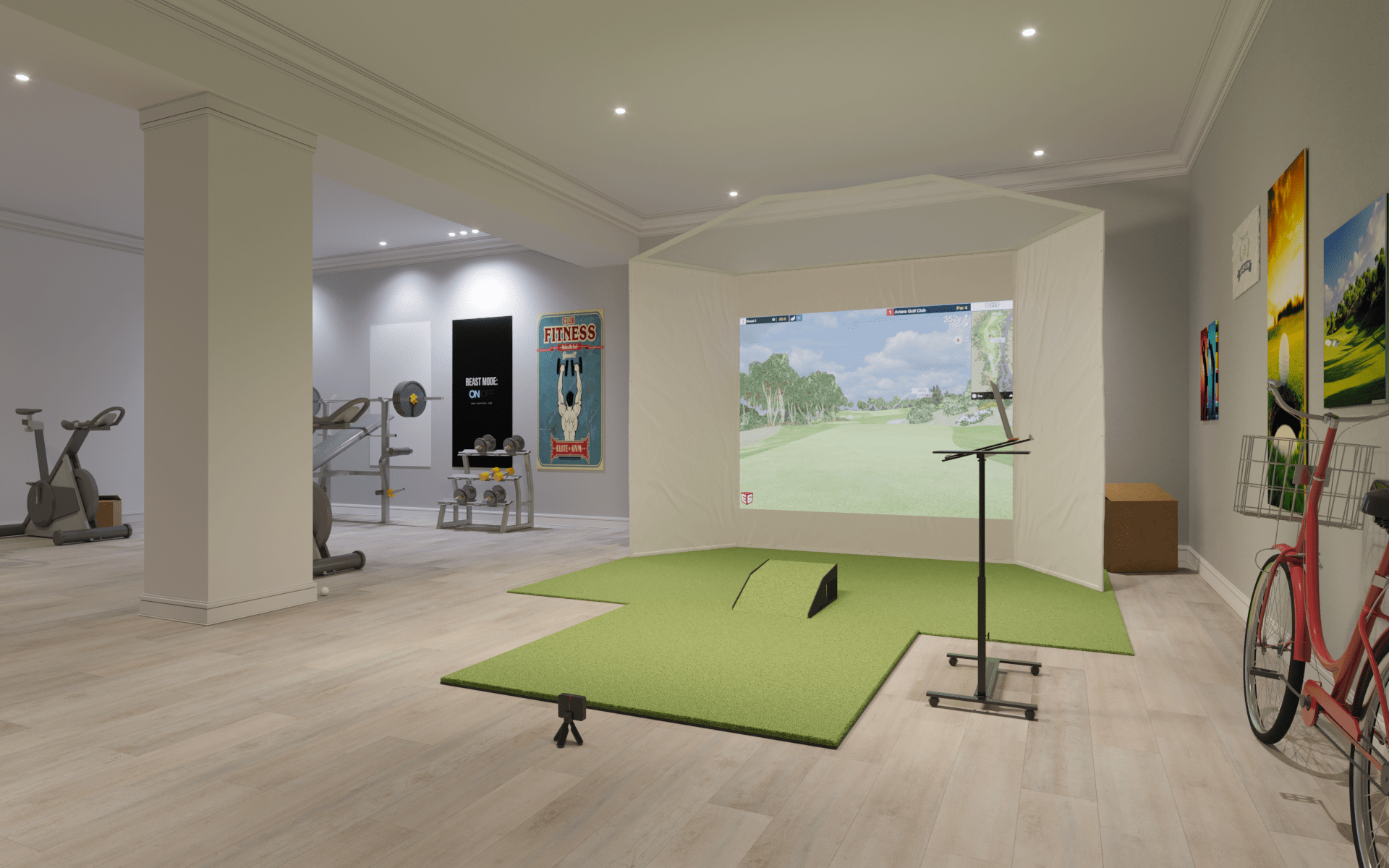 Garmin R10 Retractable Golf Simulator Package