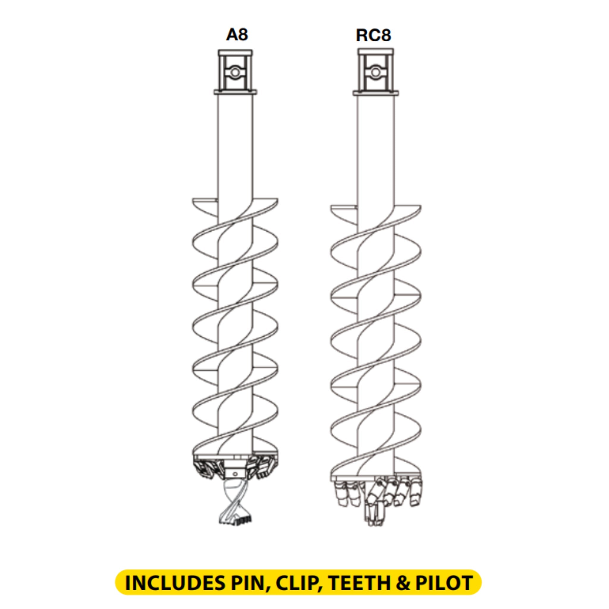 Digga RC8 Rock / Earth Combo Auger Bit