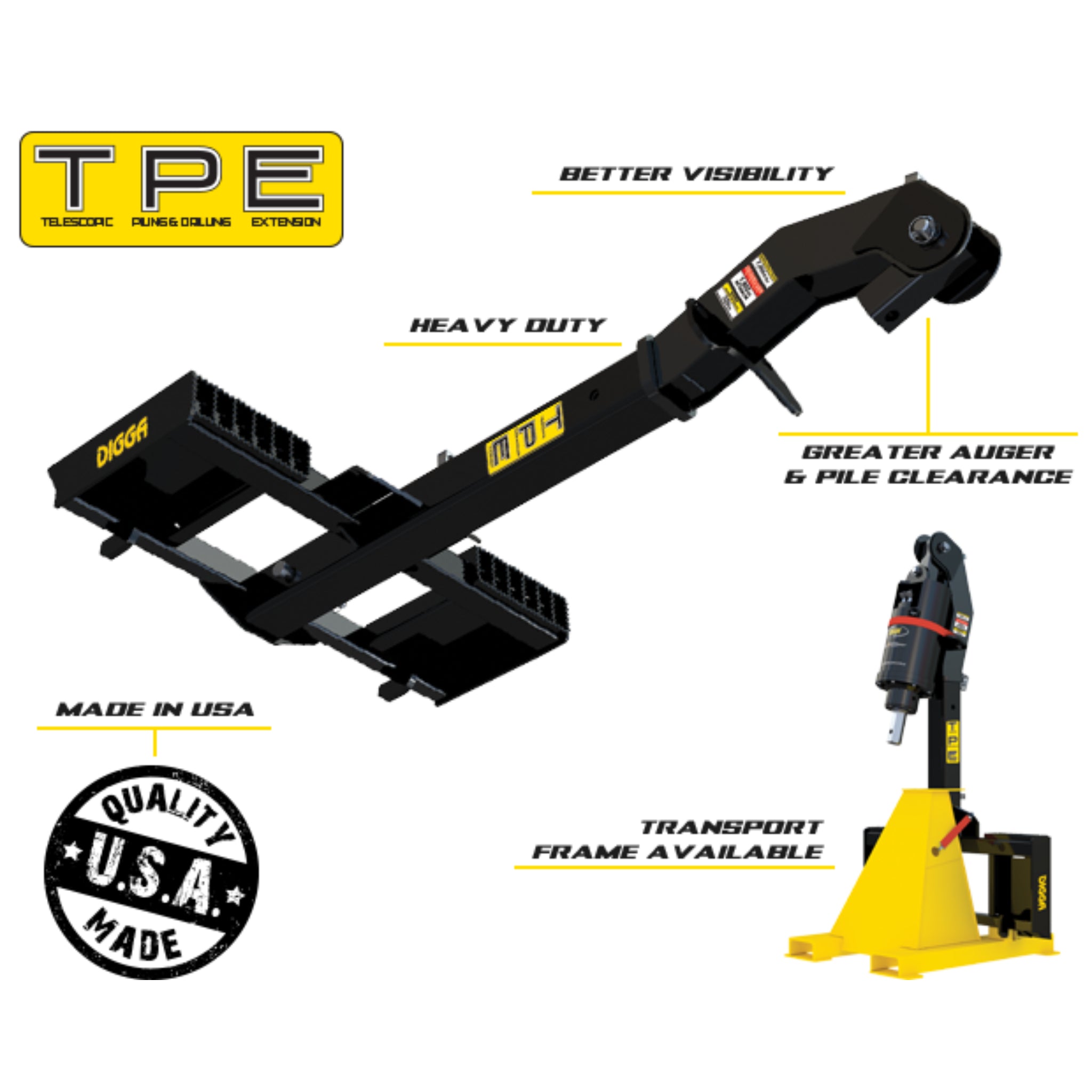 Digga Skid Steer TPE Extension Mounting Bracket