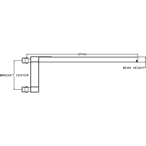 All Lift Cranes CW-Series Cantilevered Wall Mounted Jib Crane ¼ Ton – 1 Ton Capacity